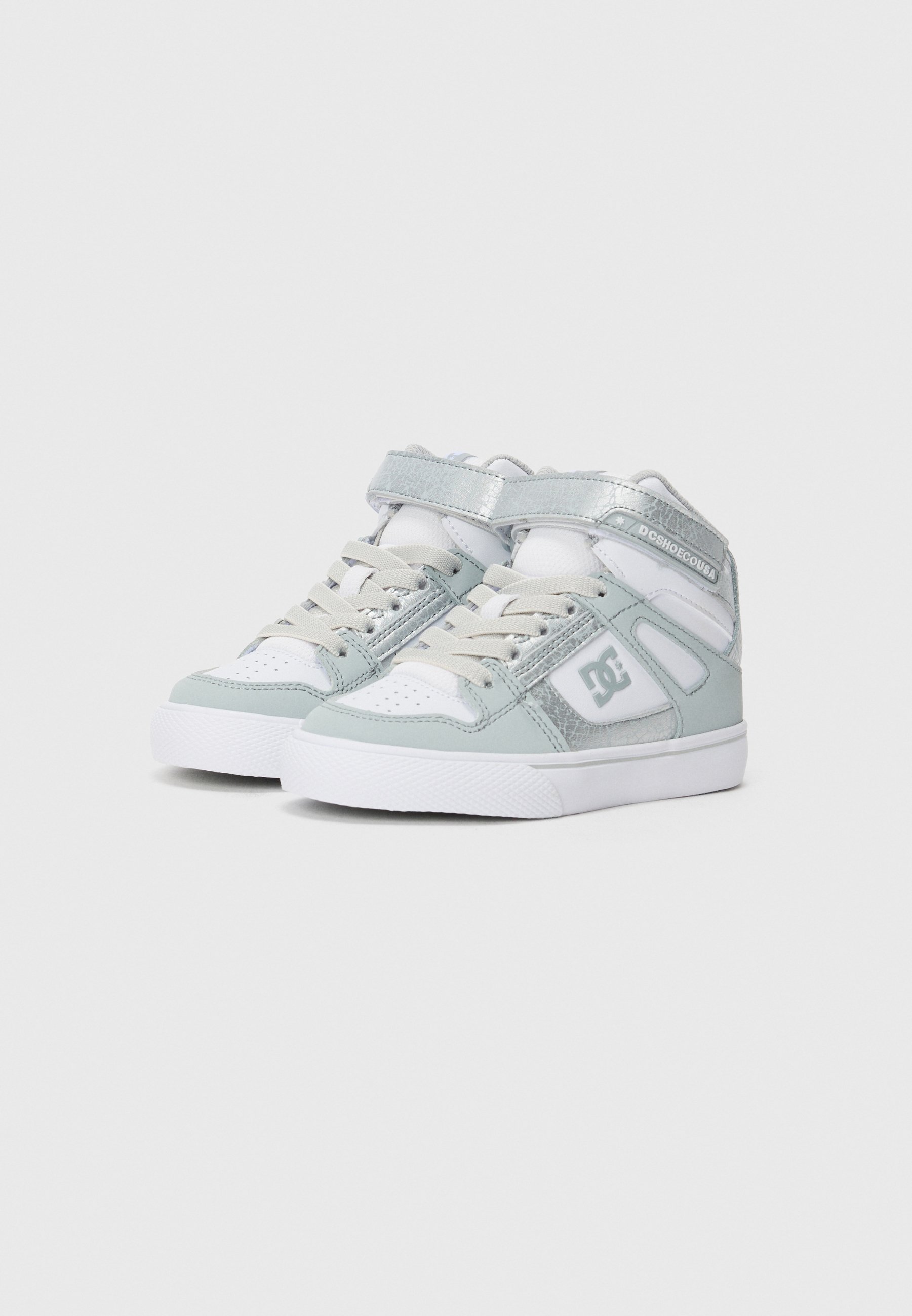 DC Shoes PURE UNISEX - Scarpe da ginnastica alte - bianco/argento