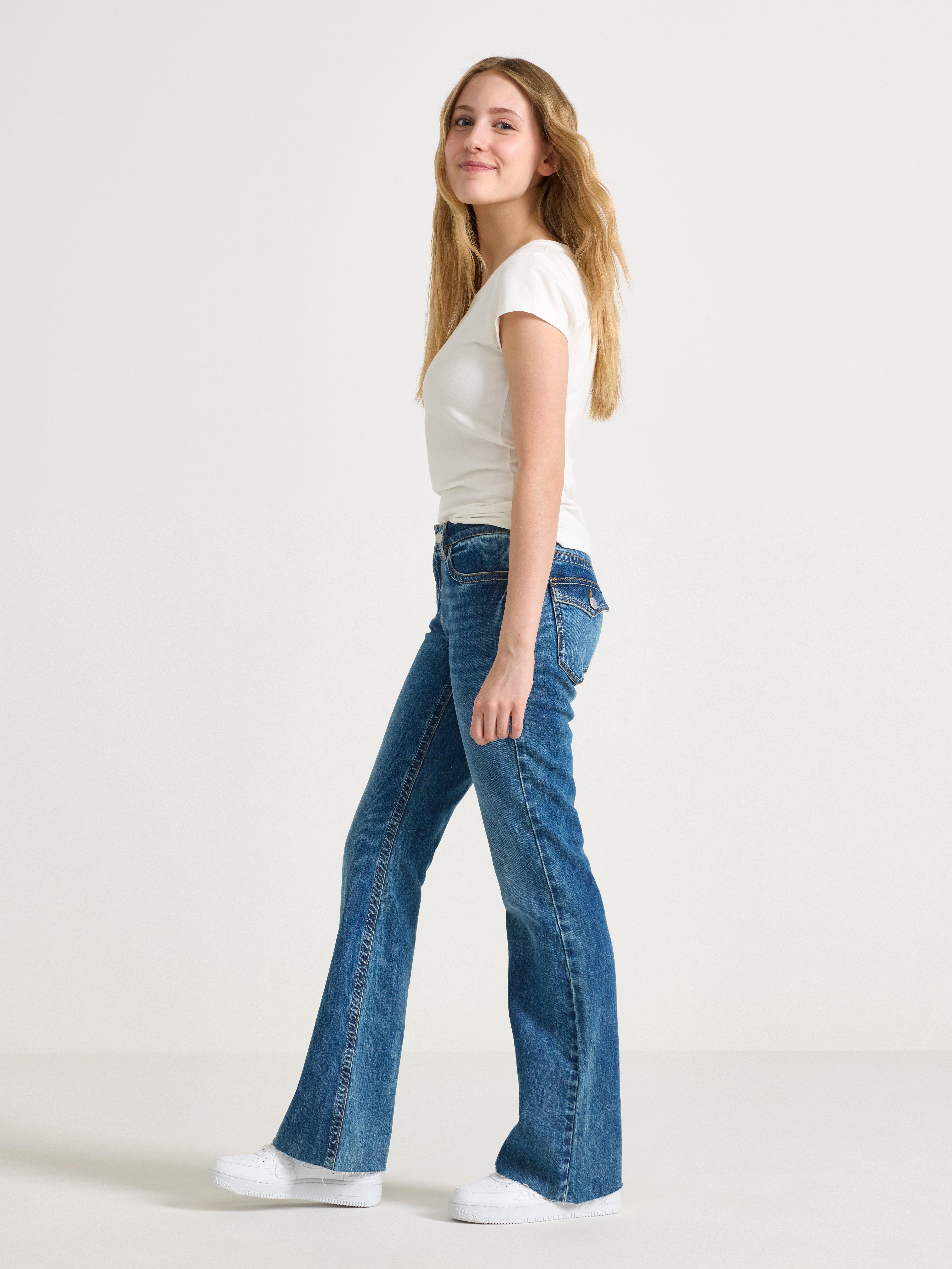 Calça jeans flare FREJA em denim
