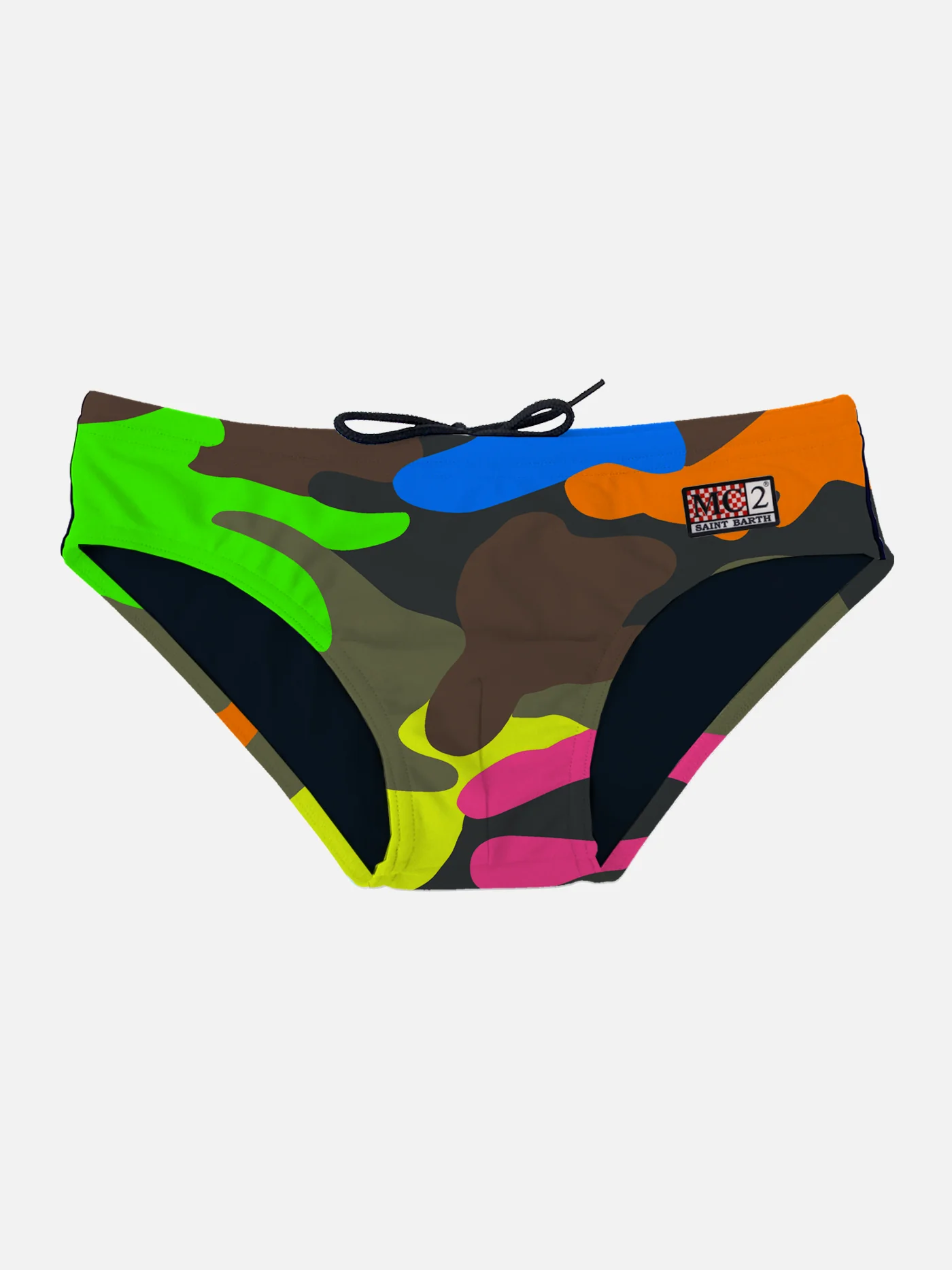 Slip de bain pour homme avec imprimé camouflage multicolore