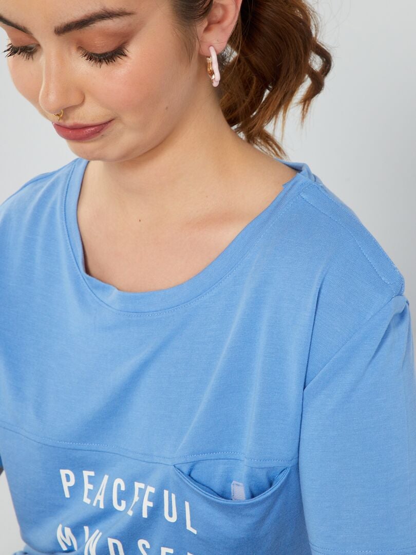 Jersey T-shirt - So Easy - BLAUW