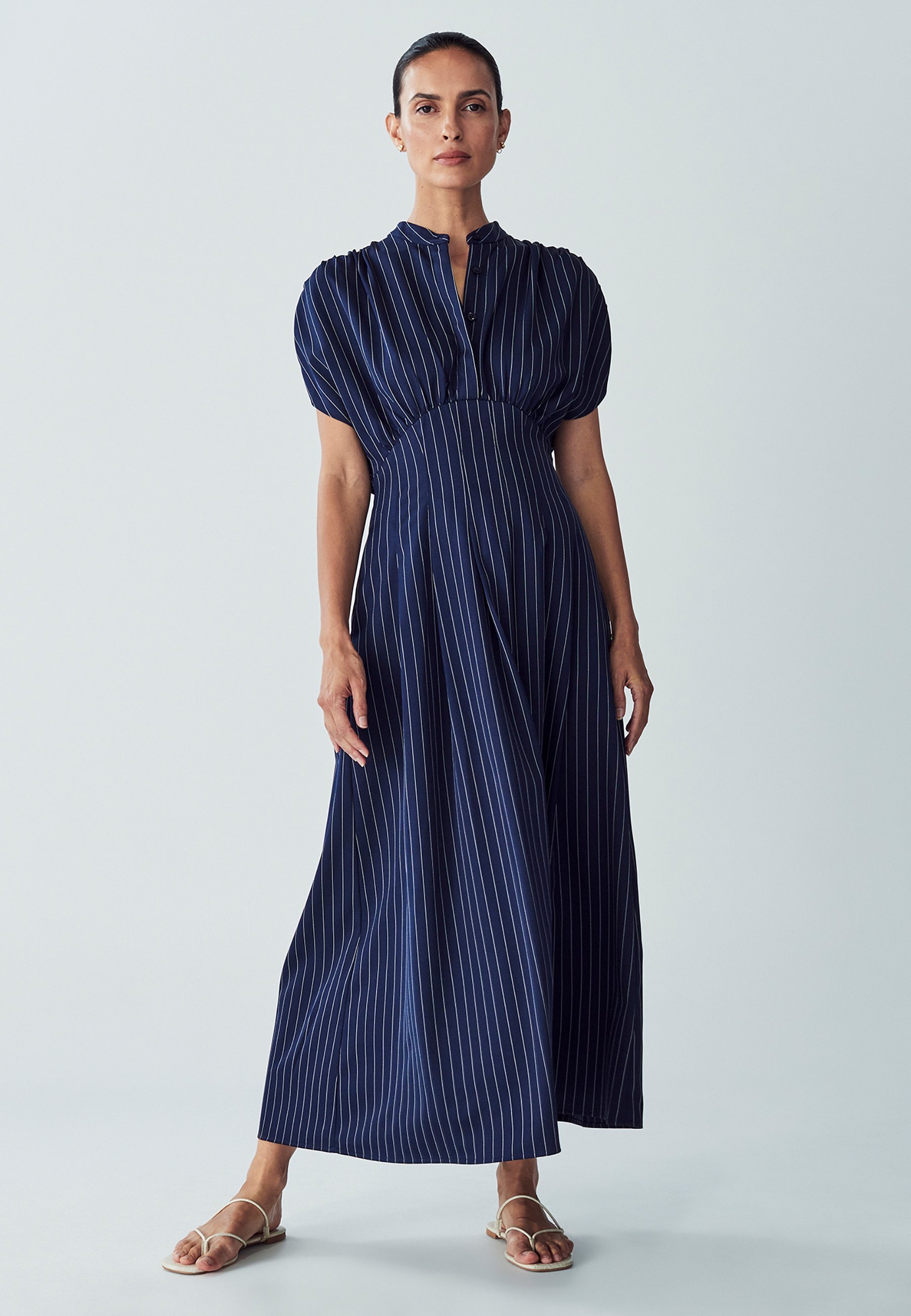 WILLA OTIS - Rochie tip cămașă - cu dungi bleumarin