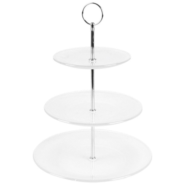 Patera szklana 3-poziomowa 33 cm