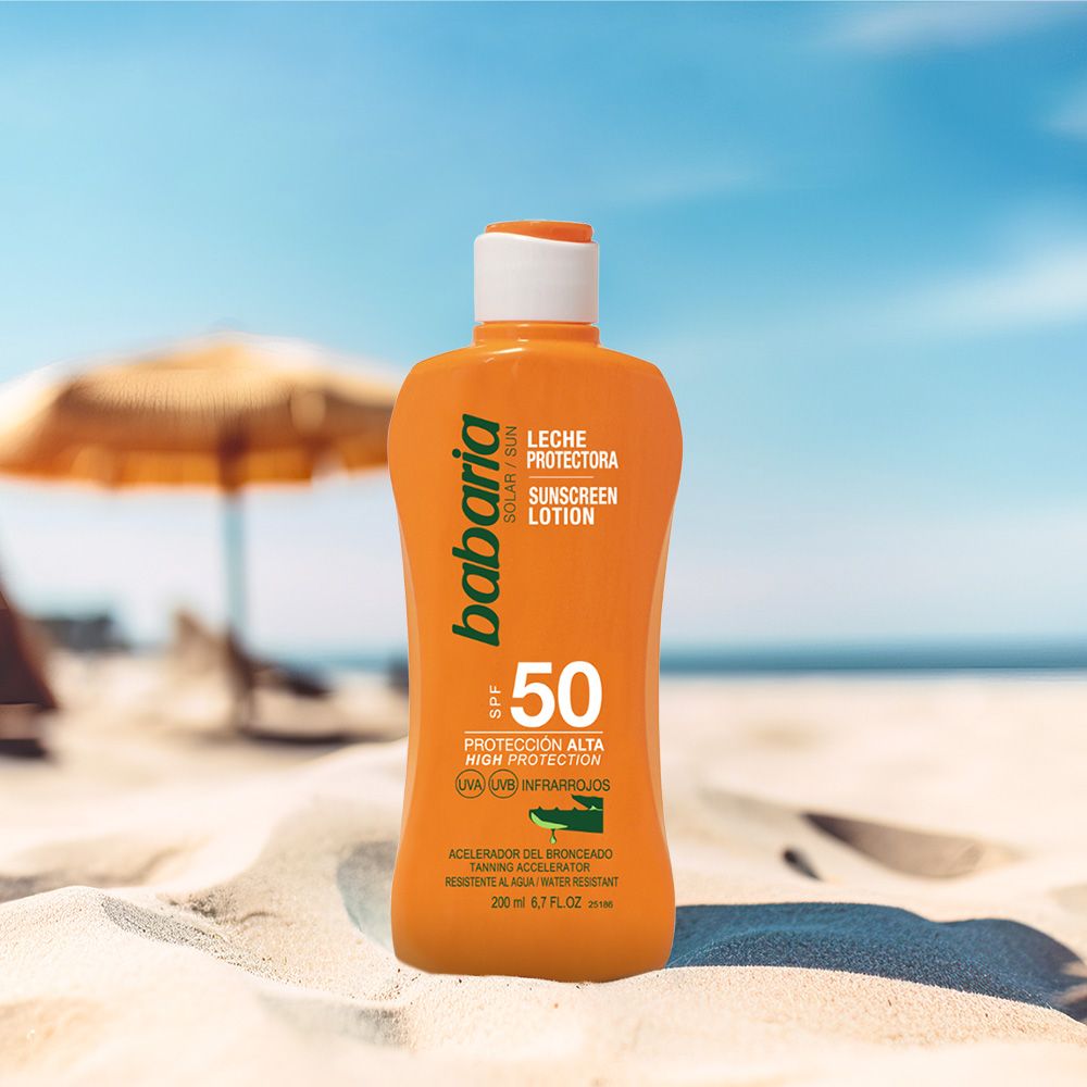 Alvejas saules aizsargpiens ar SPF 50 Ķermeņa aizsardzība