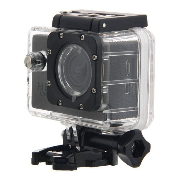 Caméra Sport Étanche 30M Caméra Action Grand Angle Photo Vidéo HD 1080P Noir 4Go YONIS
