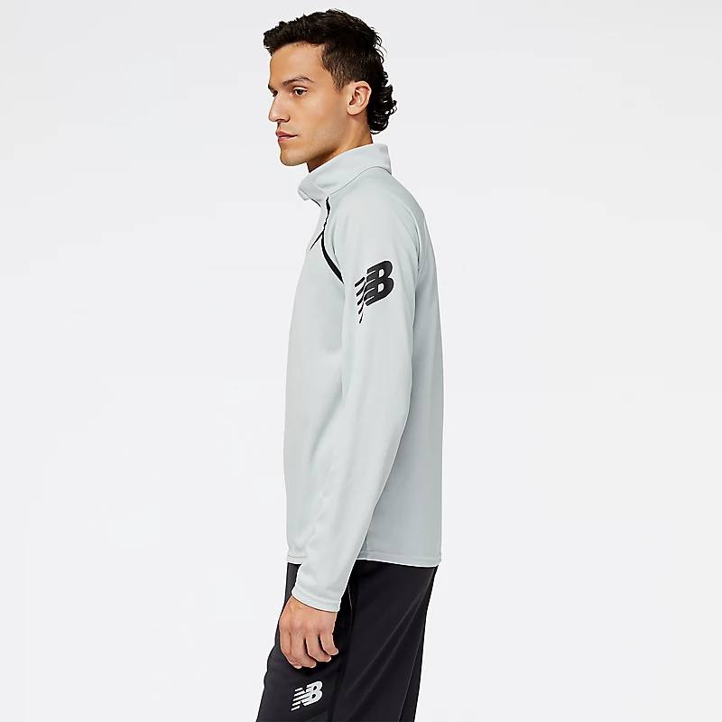 Camisa de treino de futebol Tenacity masculina com zíper 1/4 - ALUMÍNIO LEVE