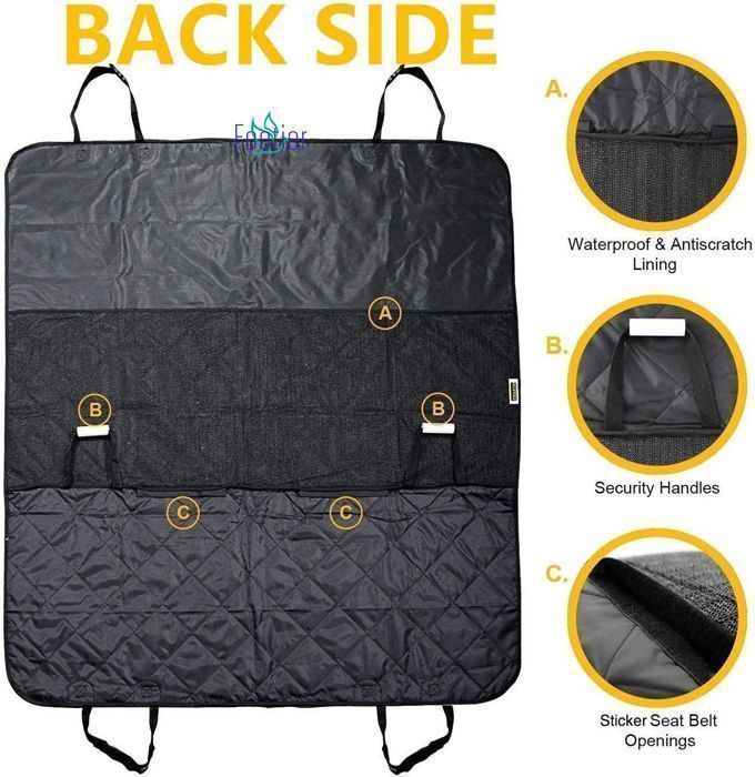 Funda impermeable para el asiento trasero del coche, ideal para mascotas. Protector de asiento trasero y funda tipo hamaca de viaje para perros.