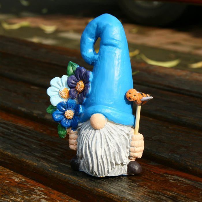 Statue de nain de jardin magique en résine, statue de nain drôle en résine, figurine de collection, sculpture miniature (nain magiq