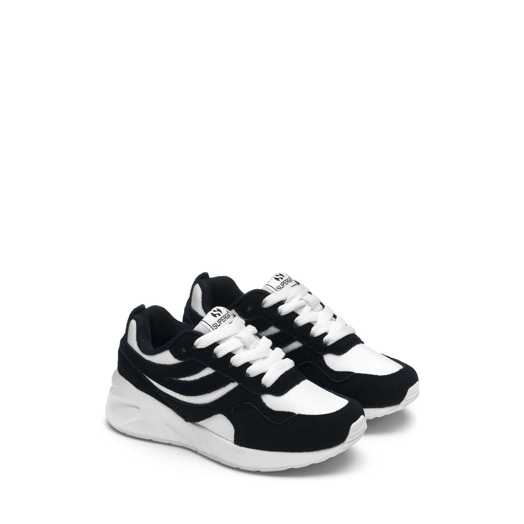4073 KIDS TRAINING POLY SUEDE-WHITE-BLUE NAVY