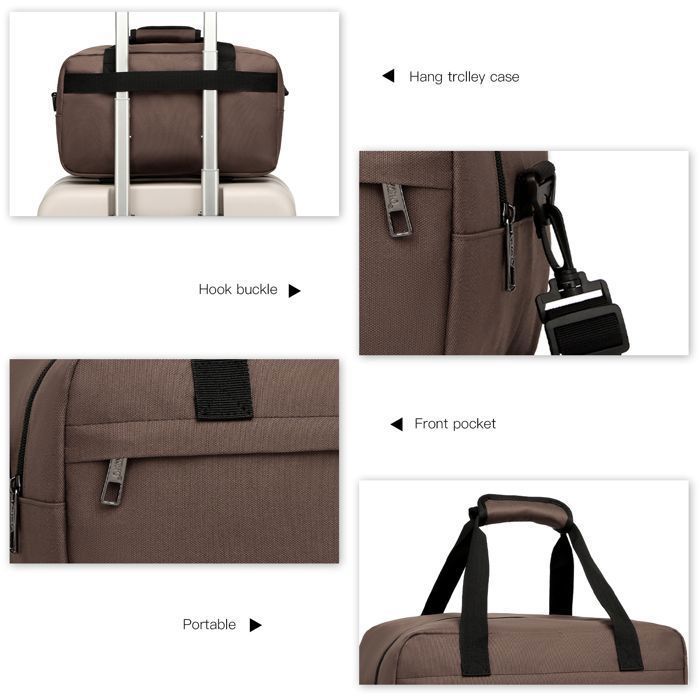 Travel Bag 35x20x20CM 14L Cabin Luggage Large Capacity Travel Suitcase Weekend Bag for Sports Gym Multifunctional - Brown