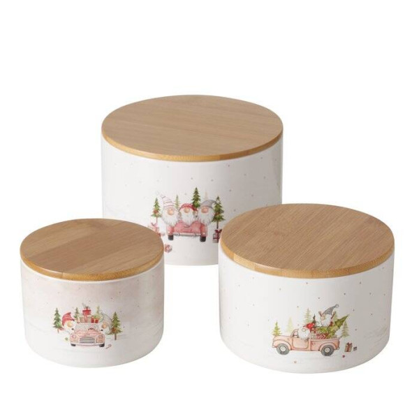 Zestaw pojemników ceramicznych Ø 11-16 cm