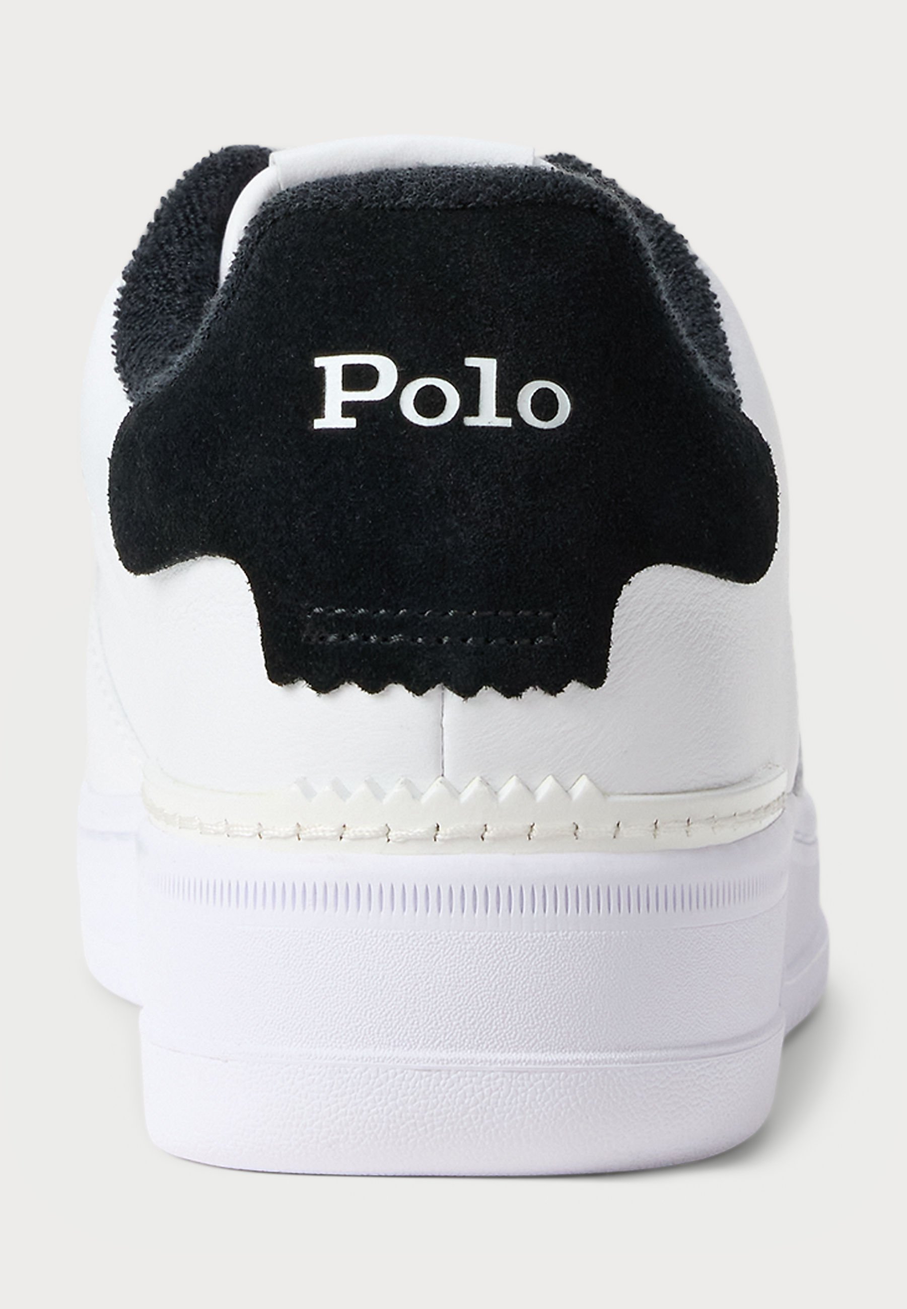 Polo Ralph Lauren MASTERS COURT LEREN SNEAKER UNISEX - Sneakers - wit/zwart