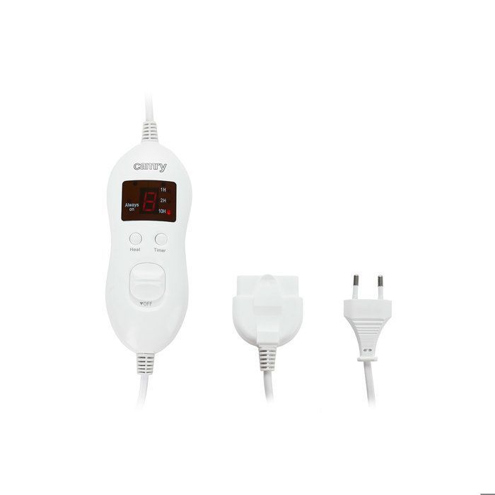 Electric bed warmer 160x100cm, 8 temperature settings, timer, washable, 85W, Briebe EB1132, 60W, White