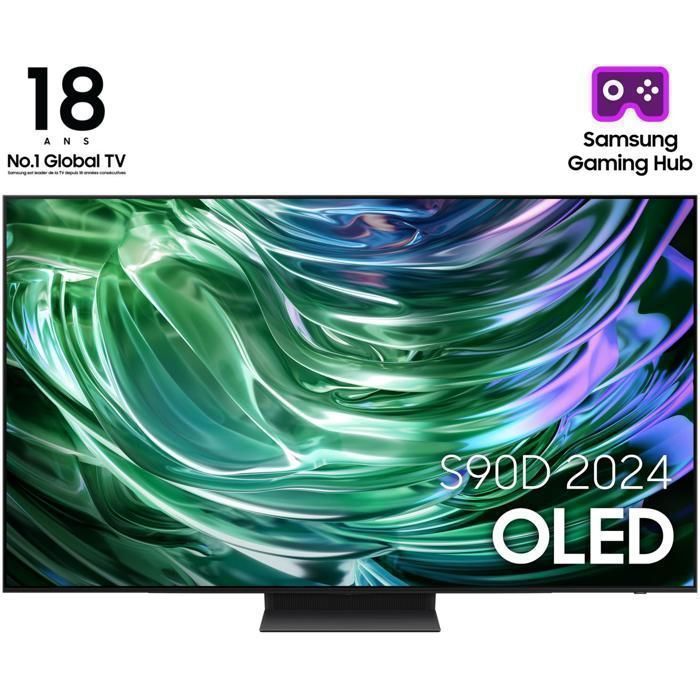 Televisor OLED SAMSUNG TQ65S90D de 65 pulgadas, 4K UHD, HDMI 2.1, color negro.