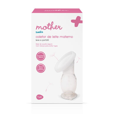 Mother Wells Lightweight and Portable Breast Milk Collector Cup in Silicone with Suction Base 100 ml 100 ml