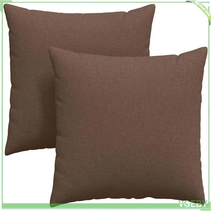Almofadas para sofá - ABI - 2 unidades - Marrom - 60 x 60 cm - Capas removíveis