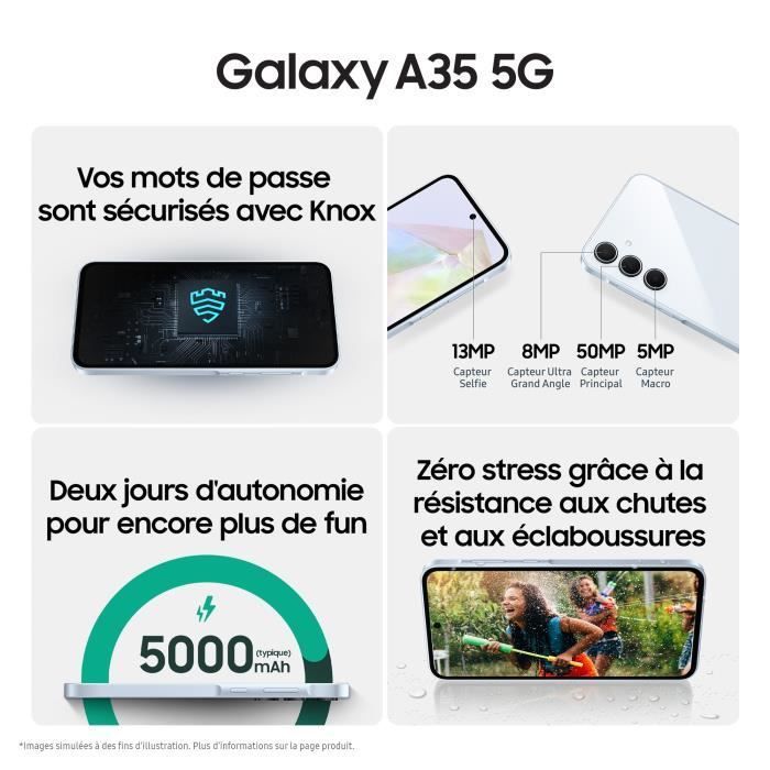 Smartphone Samsung Galaxy A35 128 GB 5G Azul