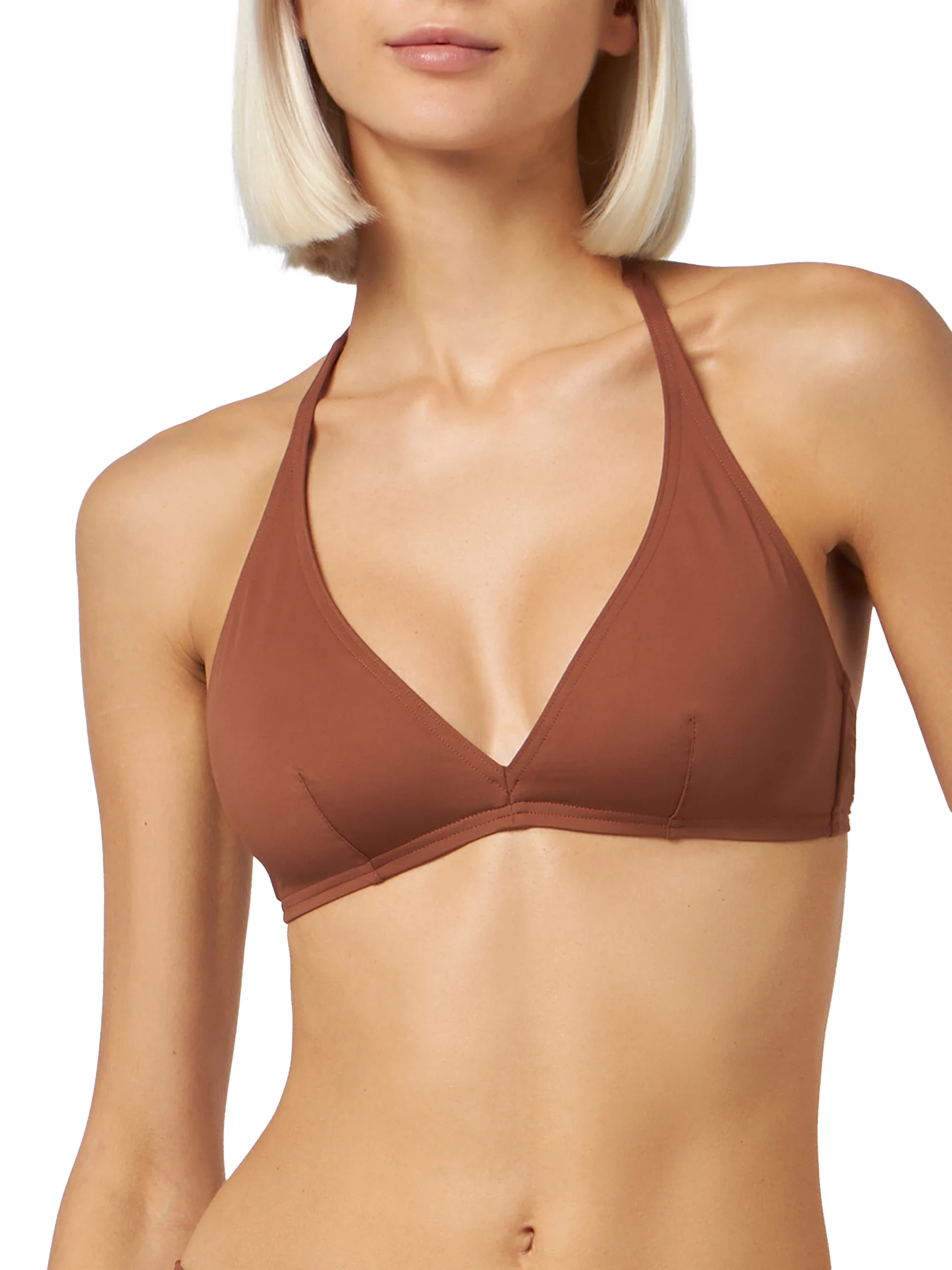 Gaia Maia Dames Bruine Triangel Bralette Bikini