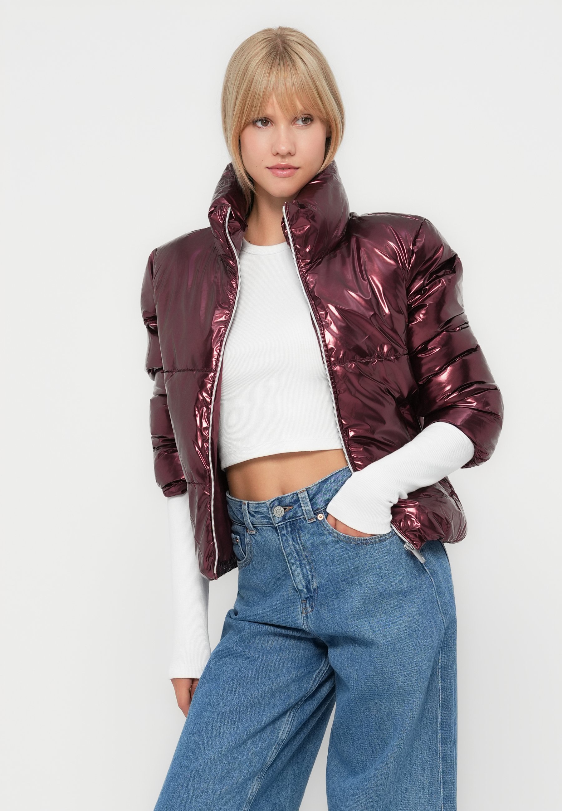 ONLY ONLPEARL DOLLY PUFFER JACKET - Zimní bunda - cabernet