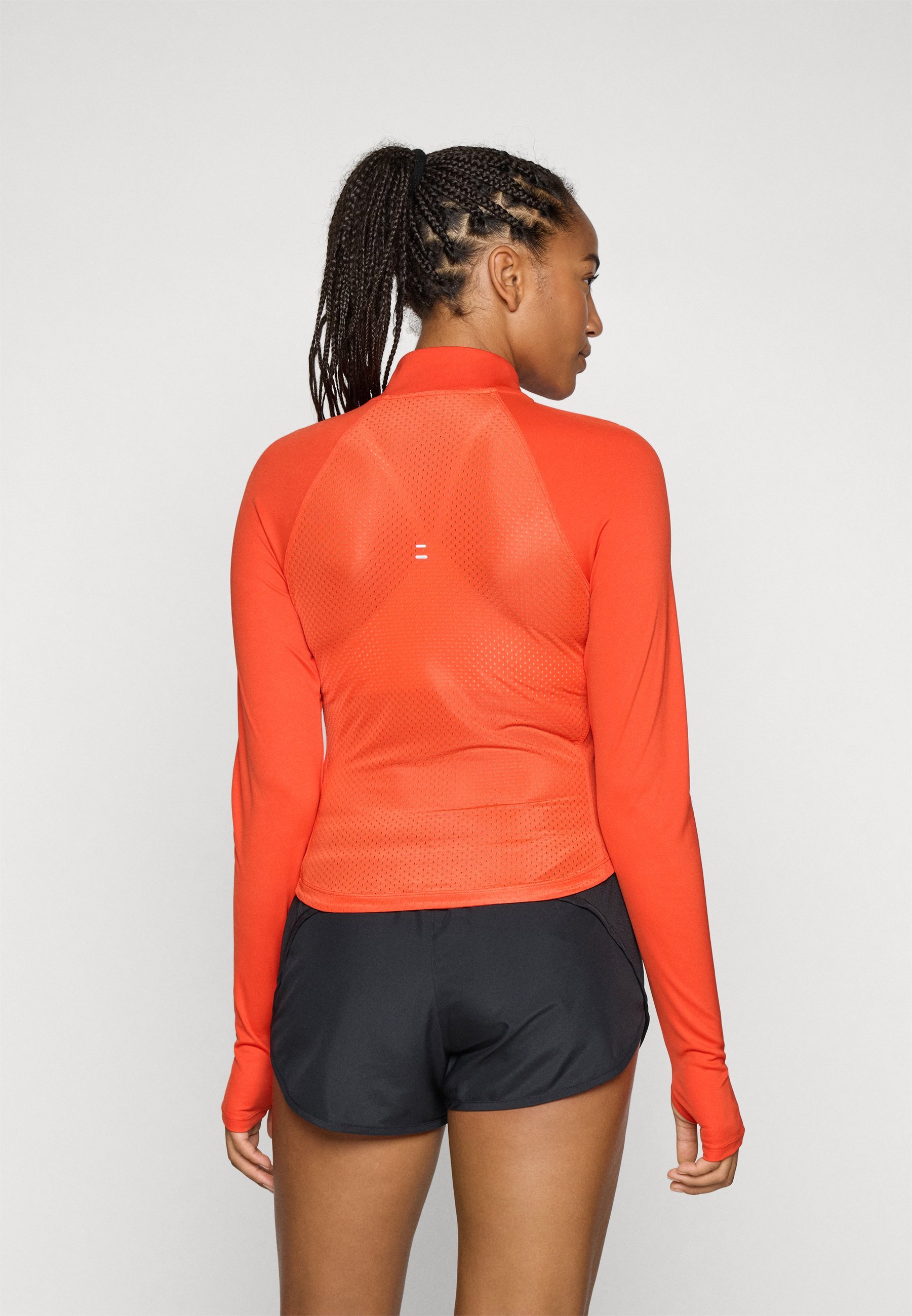 Nike Performance TEMPO - Top met lange mouwen - pikant rood/reflecterend zilverkleurig