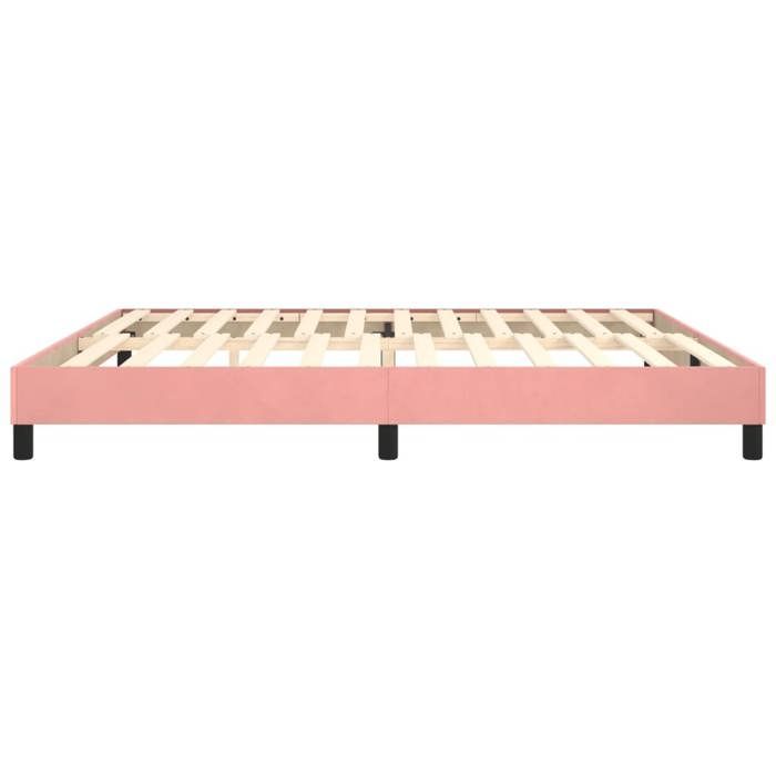 Cama de madera Rose 200 x 200 cm - Estable y duradera - Estructura de cama de muelles de terciopelo Rose 200x200 cm 001_851136