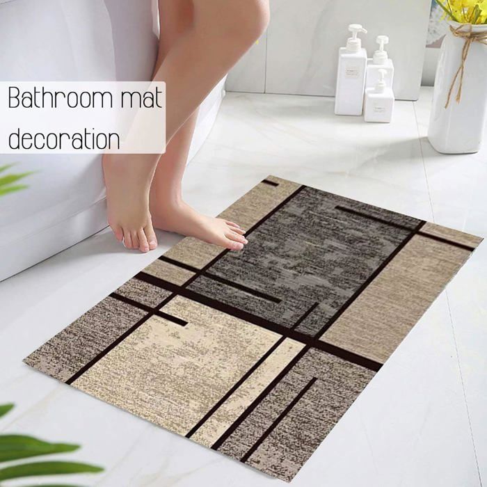 Tapis Cuisine Devant evier, Couloir Lavable antiderapant Long Absorbant Moderne Motifs Géométriques pour Salon, Chambre, （40*60cm）
