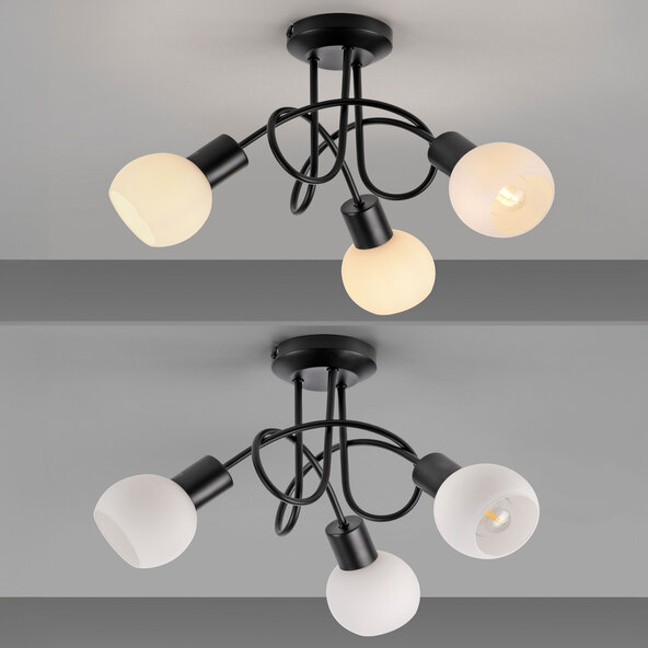 Luminária de teto LOKI, inclui 3 soquetes E14.