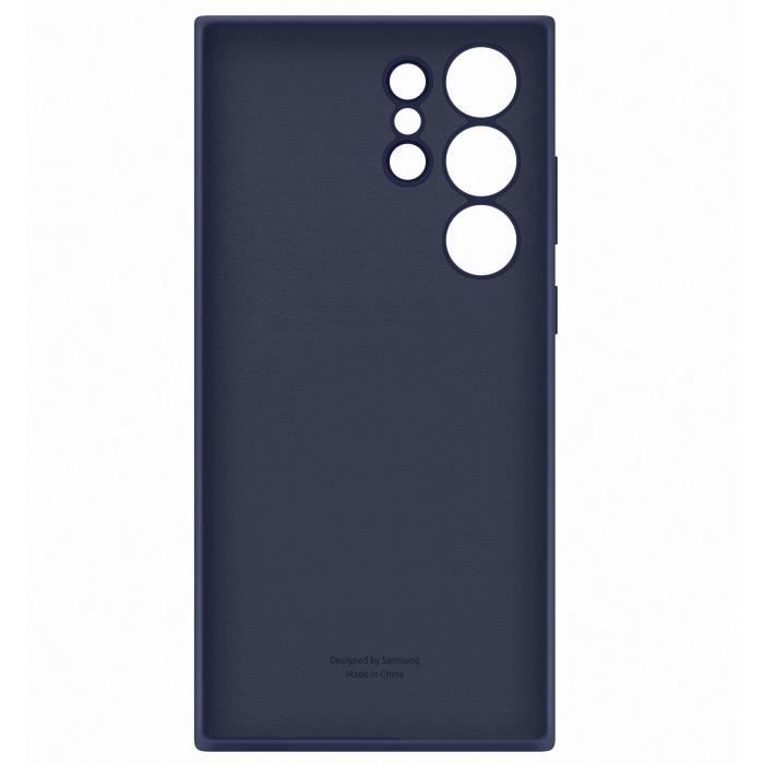 Funda de silicona azul marino para Samsung S23 Ultra