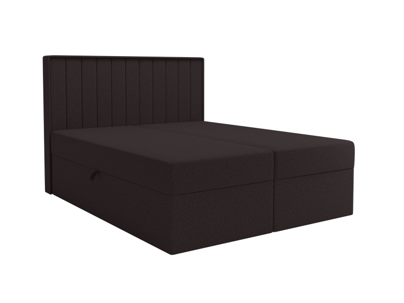 Łóżko kontynentalne - materac pocket-kieszeniowy   topper 140x200 brązowy