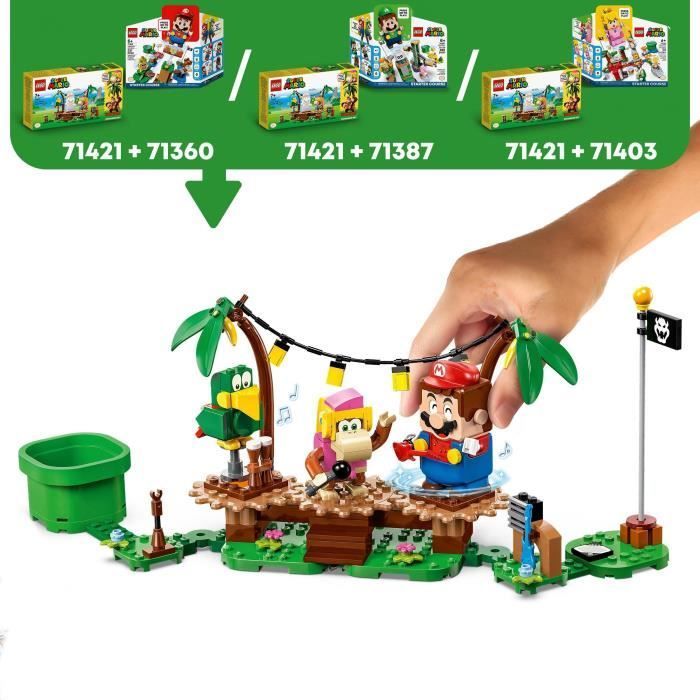LEGO® Super Mario 71421 Ensemble d'Extension Concert de Dixie Kong dans la Jungle, à Combiner avec Pack de Démarrage