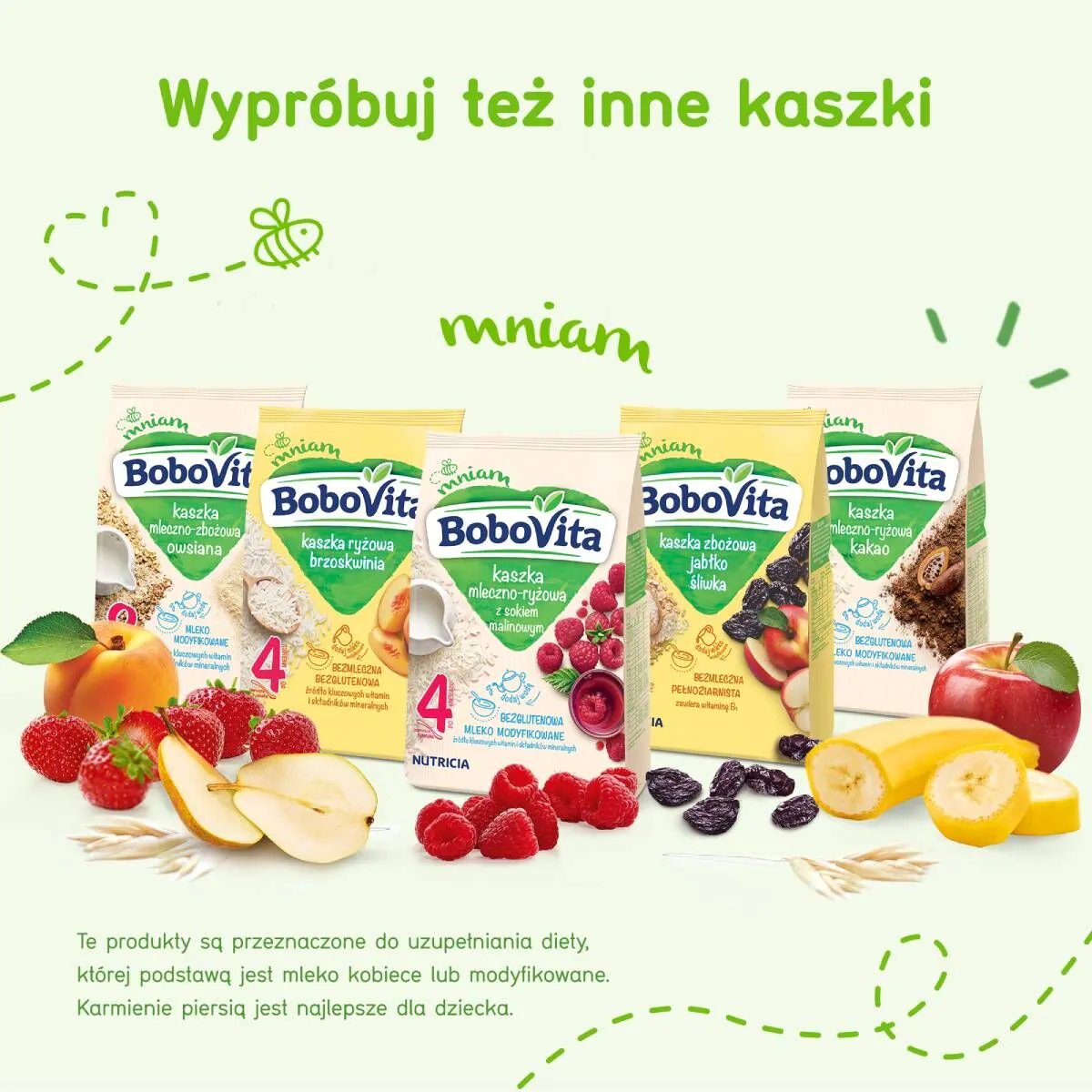 Bobovita Kaszka Mleczno-Ryżowa Owocowa