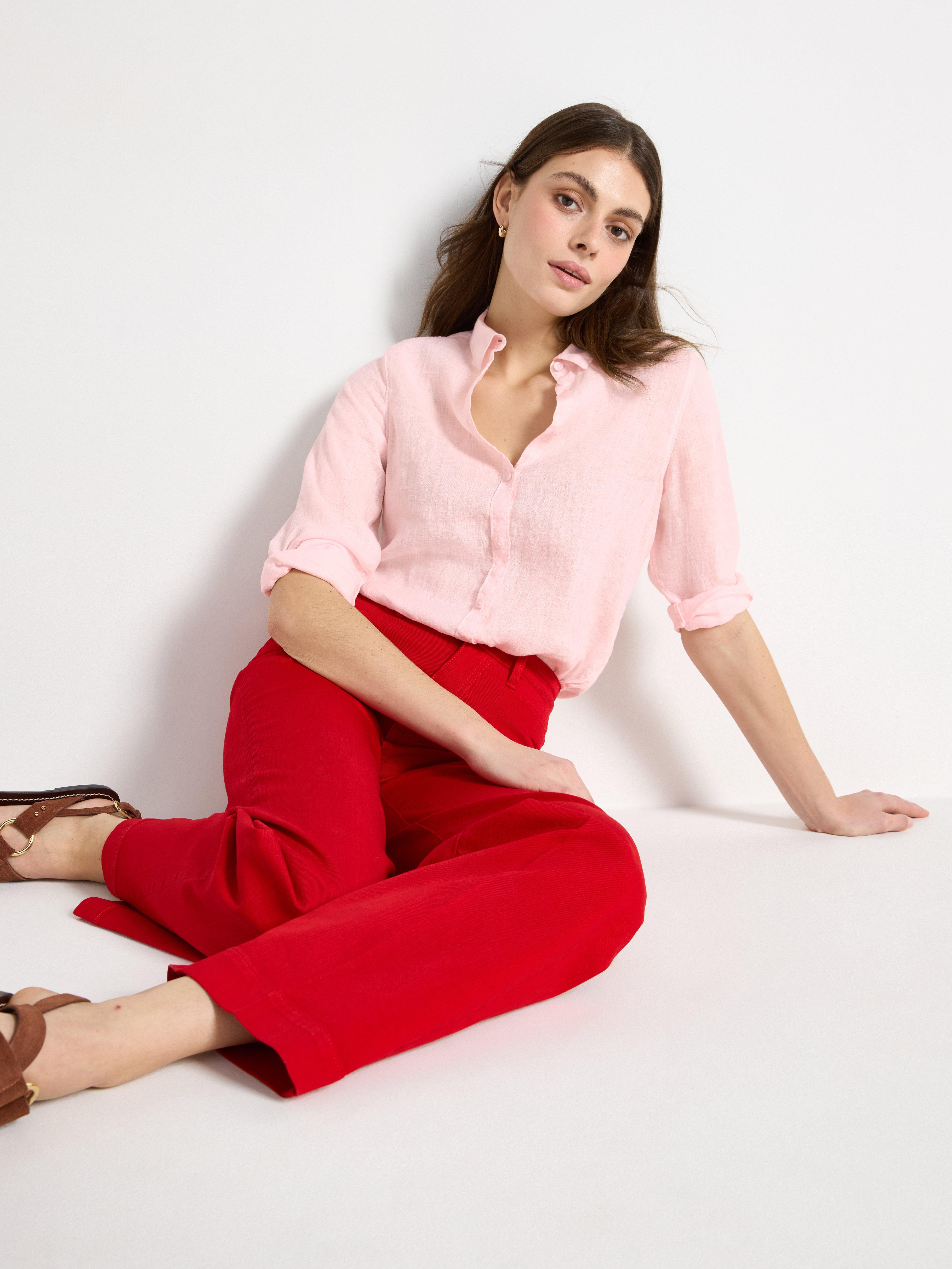 Linneskjorta Light Pink