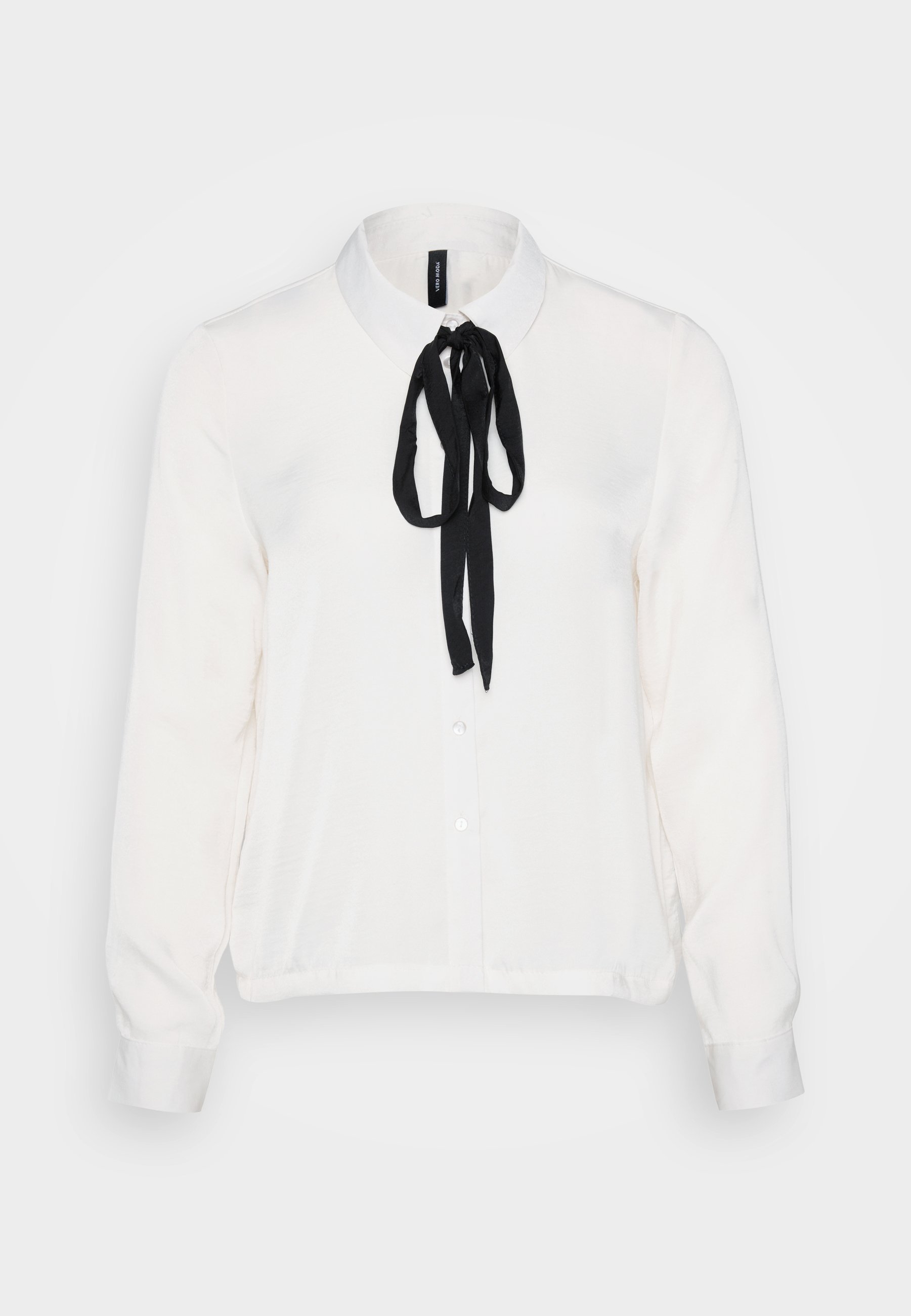 Vero Moda Petite VMGRETCHEN SHIRT - Blúzka na gombíky - cloud dancer/čierna