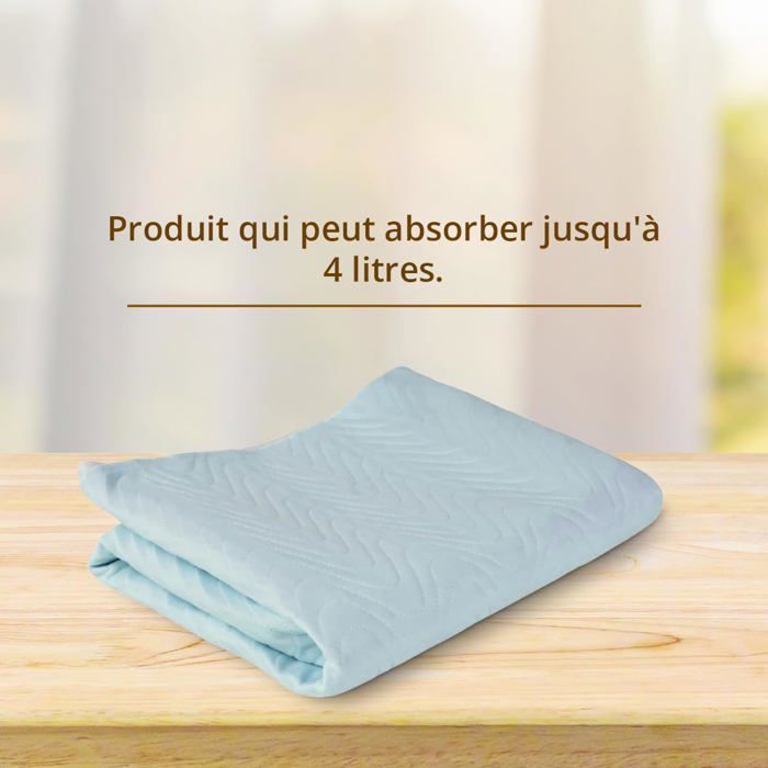 Protector de colchón impermeable PimPam 160×85 cm - Súper absorbente 3L, lavable 200 veces, 80% algodón