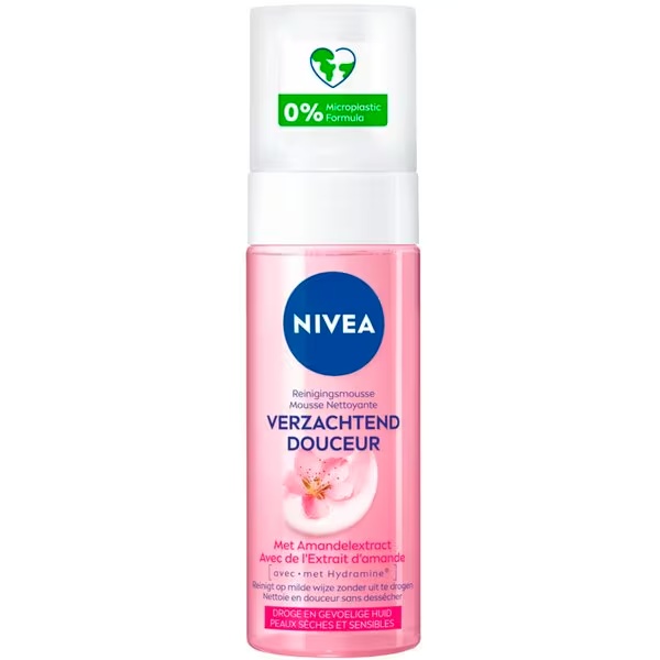 NIVEA nomierinošās tīrīšanas putas<br>150ml - Sausai un jutīgai ādai