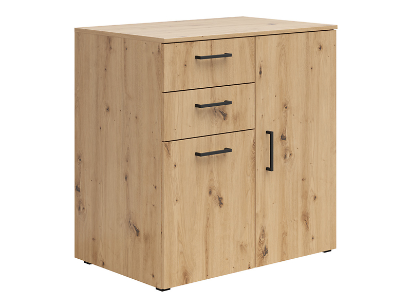 Komoda MultiDo 80 cm z 2 drzwiami i 2 szufladami dąb artisan