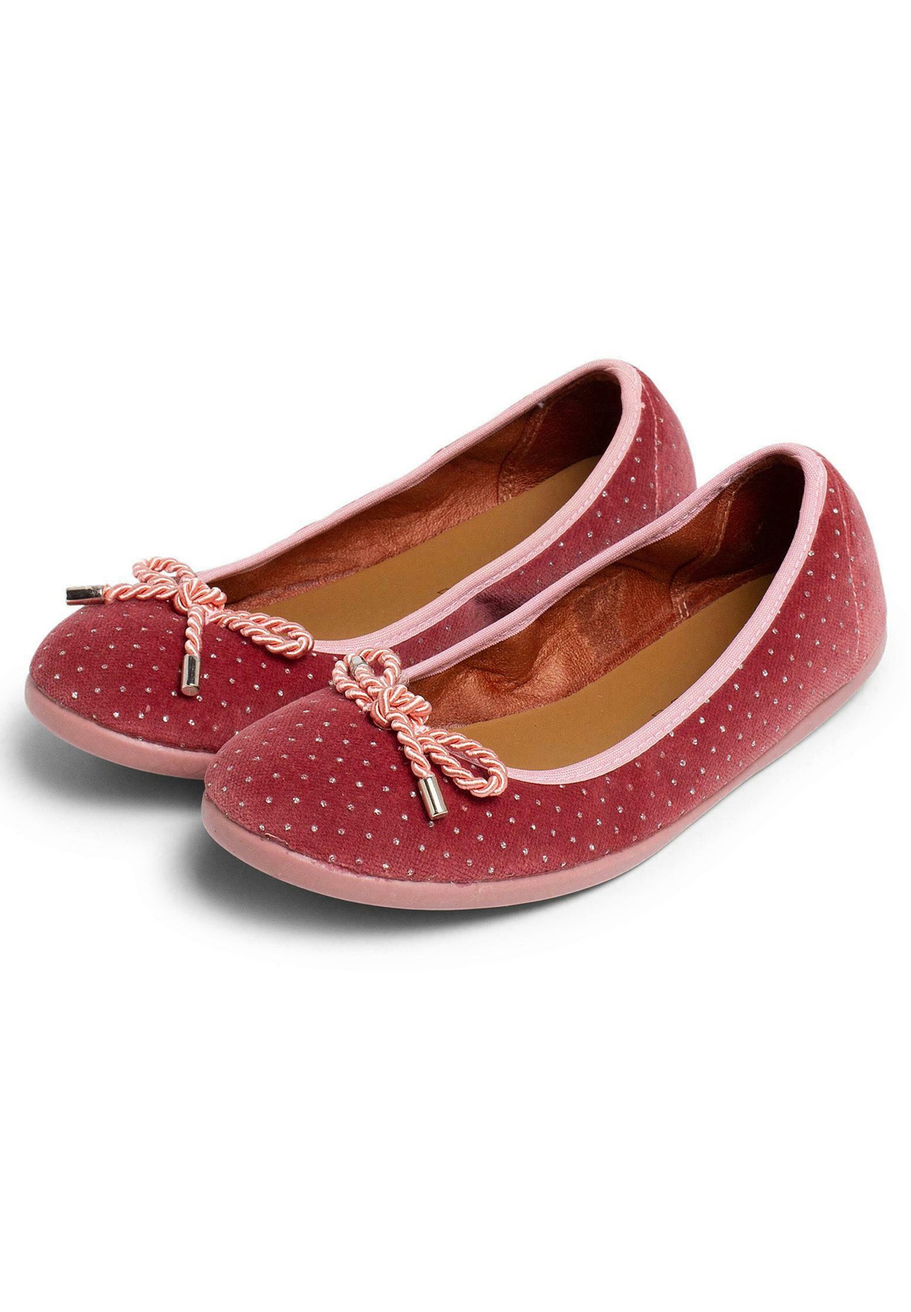 Pisamonas MET FLUWELEN STRIK EN SNEEUW - Ballerina's - roze