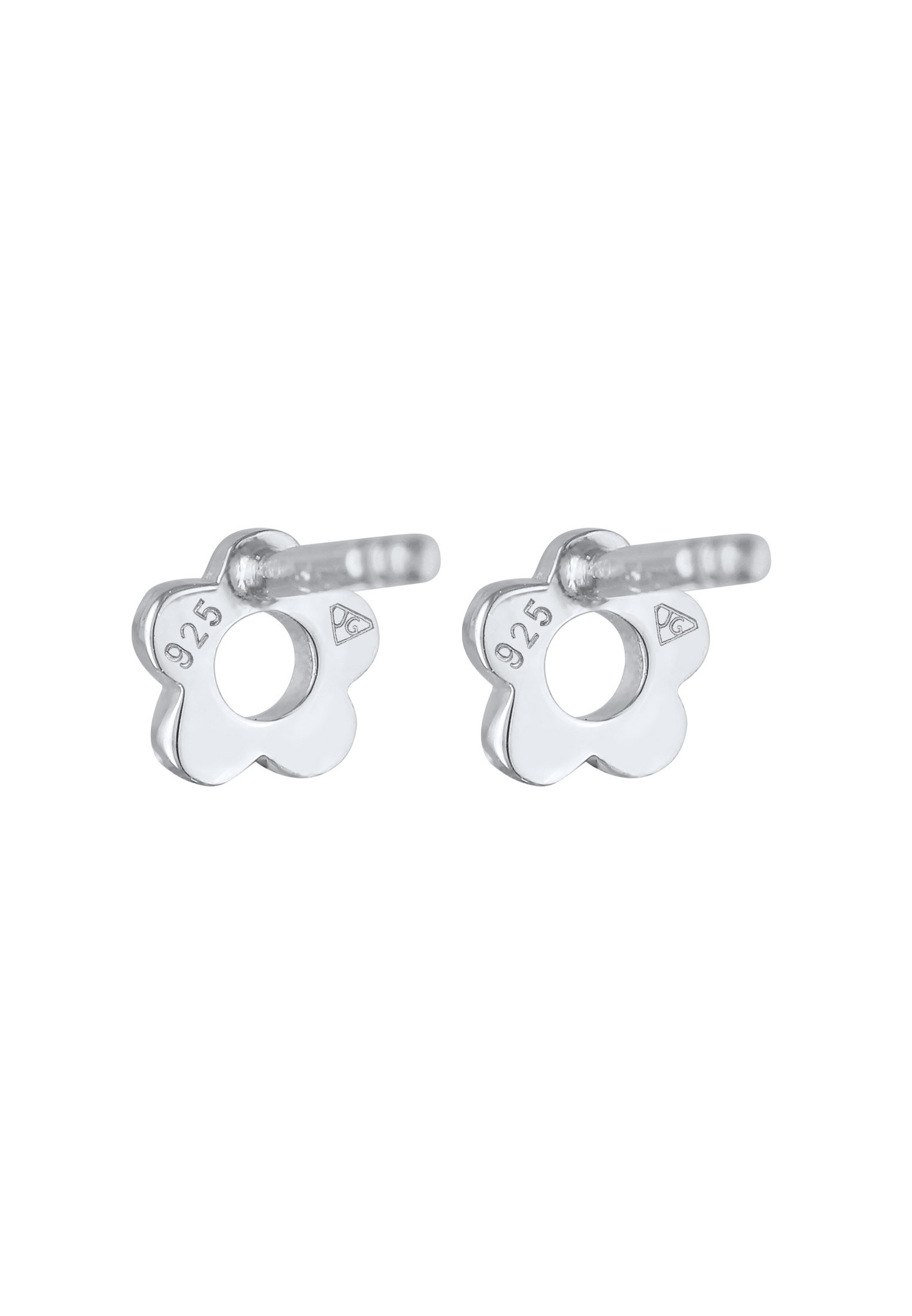Elli Enfants clou d'oreille fleur découpée en argent 925 sterling