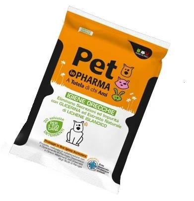 PET IN PHARMA Toallitas Pet In Pharma para perros para la higiene de los oídos 30 unidades