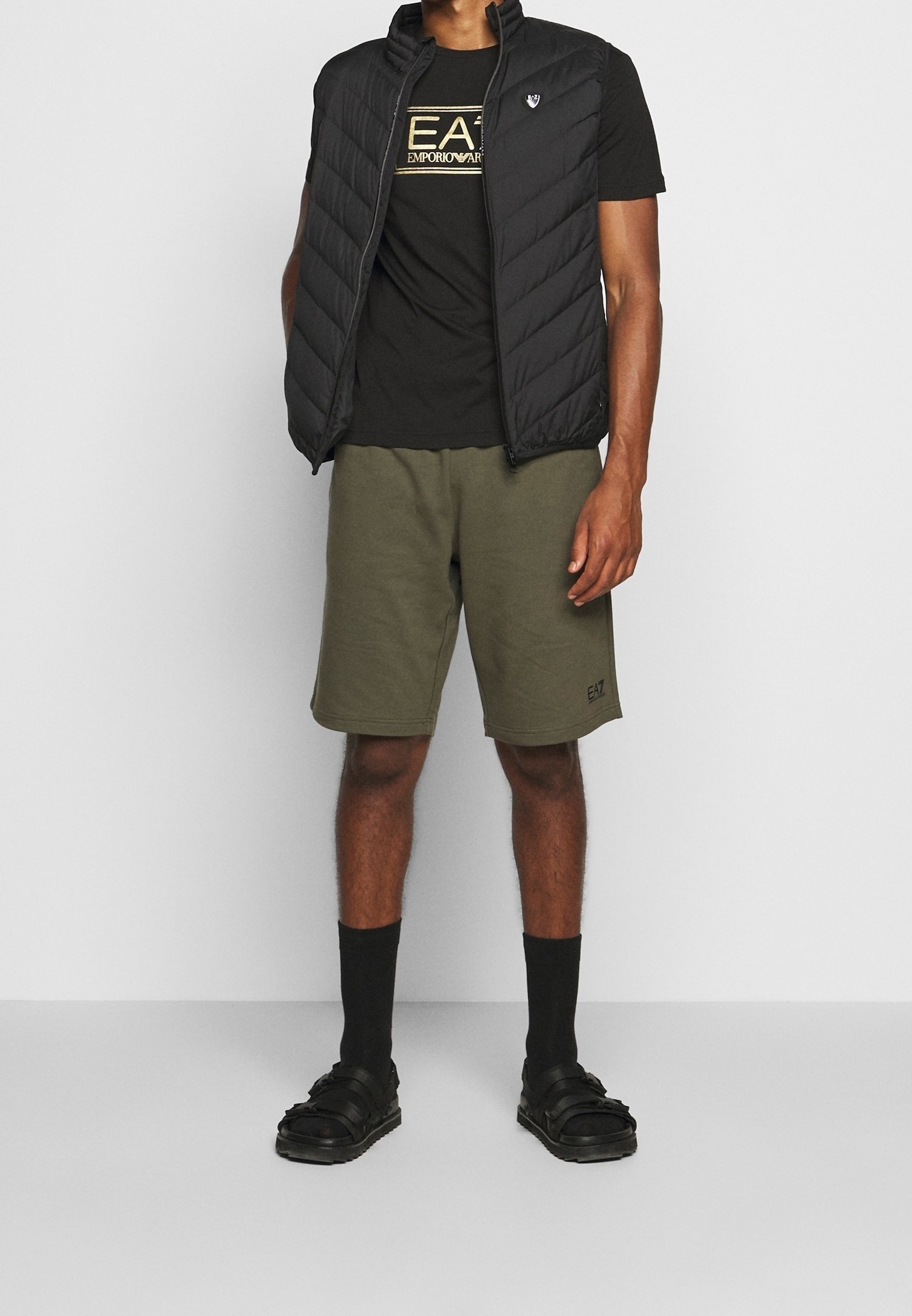 EA7 Emporio Armani T-shirt met print - zwart