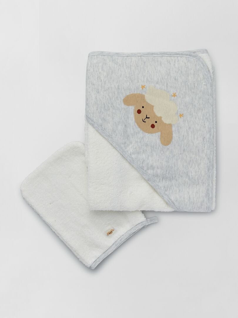 Badjas + badhandschoenen set - schaap