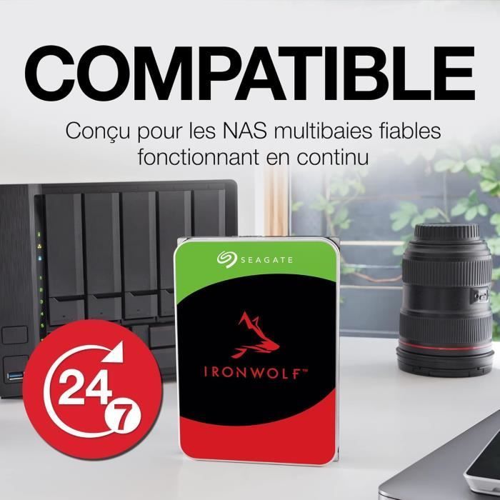 NAS HDD internal hard drive - SEAGATE - IronWolf - 4 TB - SATA 6 GB/s - 5400 rpm
