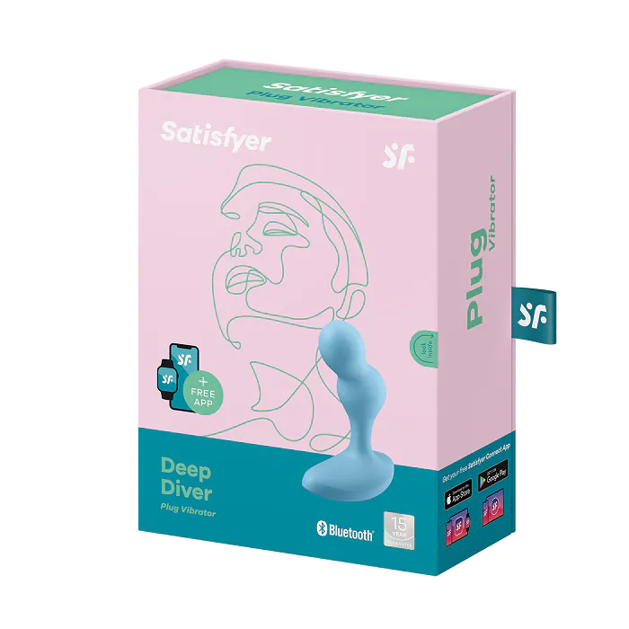 Satisfyer Masażer Deep Diver Connect App Blue Masażer intymny