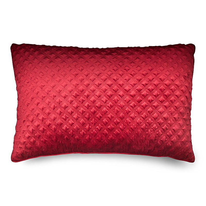 Hjemmepute 60x90 cm velour rød
