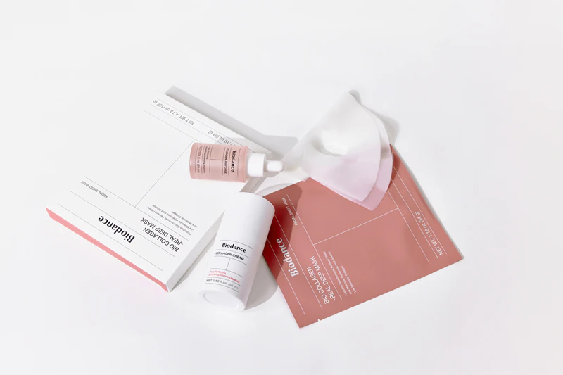 Biodance Bio-Collagen Real Deep Mask - een intensief hydraterend hydrogelmasker dat de poriën minimaliseert.