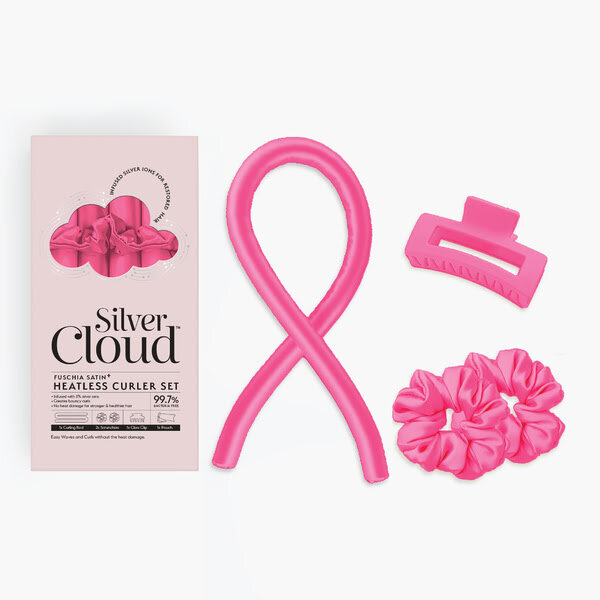 Arricciacapelli senza calore Silver Cloud Fuchsia Satin