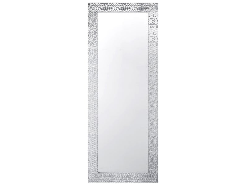 Lustro ścienne wiszące srebrne 50x130