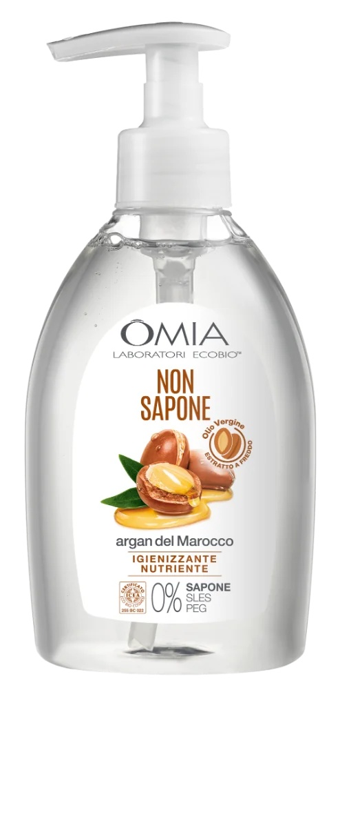 OMIA Nettoyant écologique sans savon pour le visage et les mains à l'huile d'argan bio 300 ml