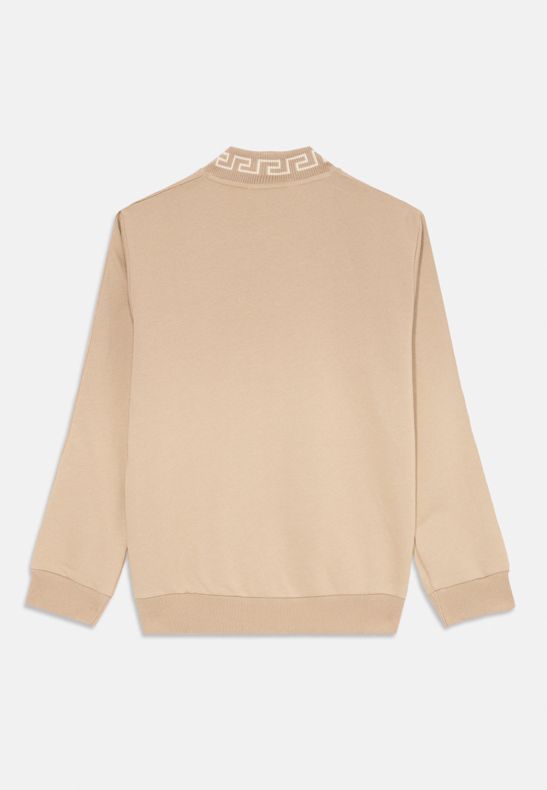 Versace CONTRAST MEDUSA EMBROIDERY UNISEX - Sweatshirt met rits - zandkasteel/ivoor