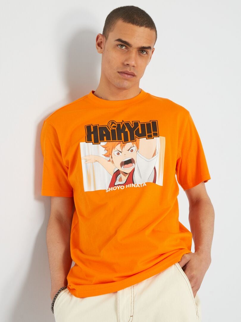 Haikyuu T-shirt met korte mouwen - ORANJE