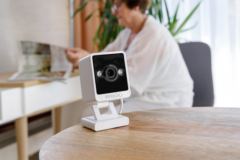 Câmera residencial inteligente Wi-Fi innoGIO GIOsafety InnoCube GIO-250